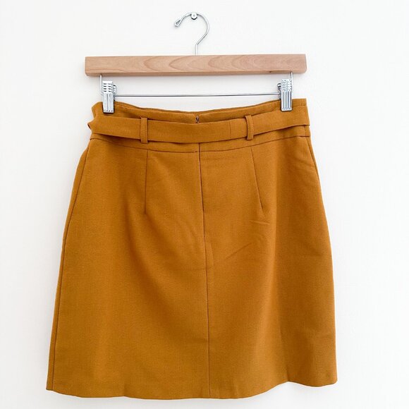 ASOS Mini Mustard Yellow Orange Gold Bow Tie Skirt - Size 4 (Small) - Picture 4 of 11